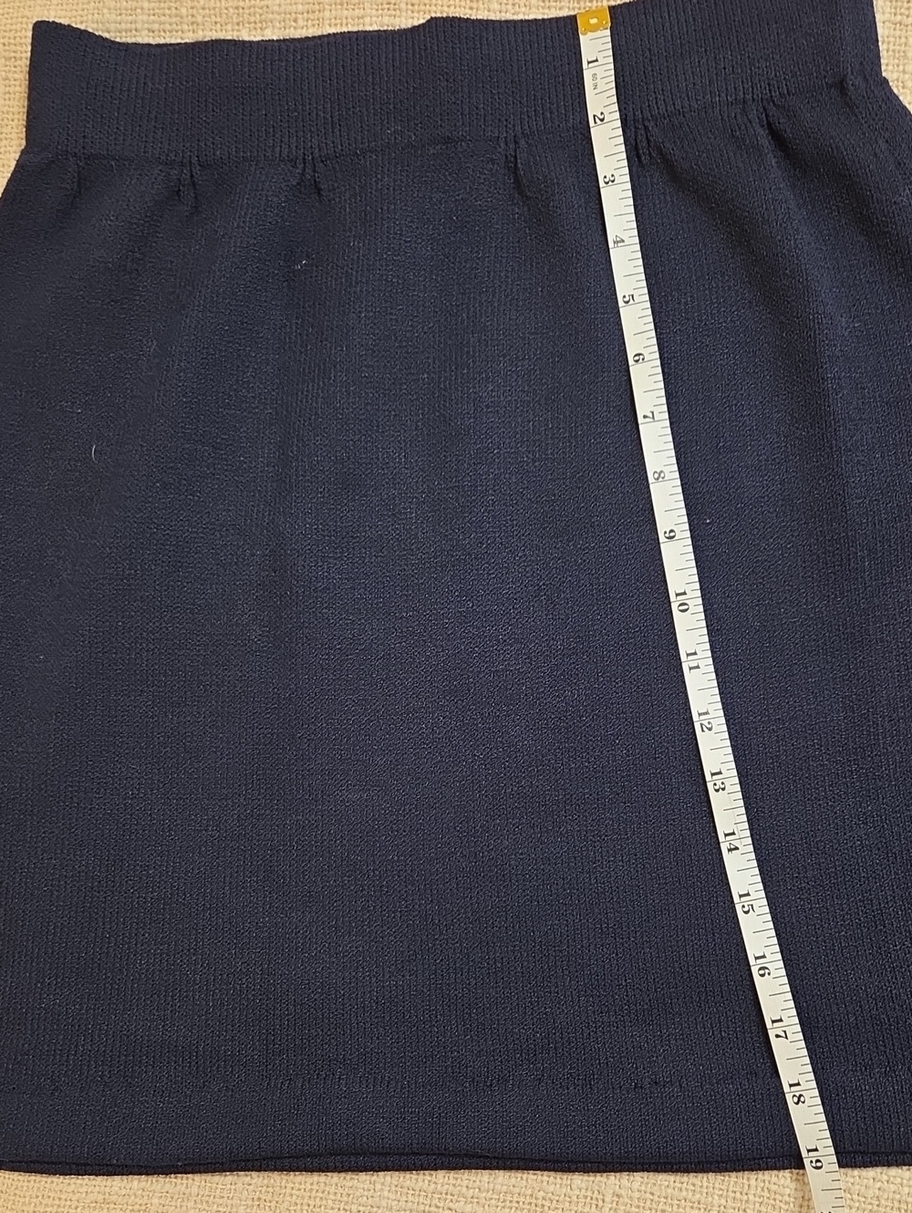 St. John Navy Knit Mini Skirt